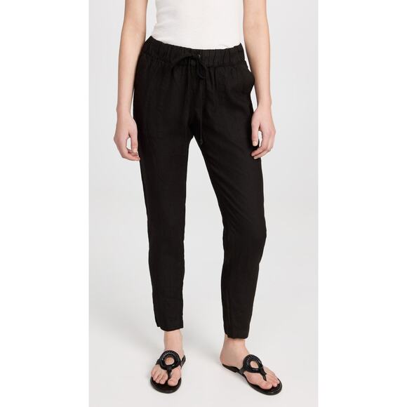 Enza Costa Pants - Enza Costa Linen Easy Pants Black - 2